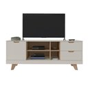 Ver mais imagens de Rack Off White/carvalho Para Tv Até 60" 04 Portas 02 Gavetas