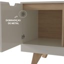 Ver imagem 2 de Rack Off White/carvalho Para Tv Até 60" 04 Portas 02 Gavetas