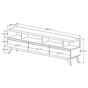 Ver imagem 3 de Rack com Painel para Tv até 72 Polegadas Vivare Wood Classic 3 Gavetas Off White/nature - Giga Móvei