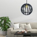 Ver imagem 2 de Luminária Teto tipo Pendente JABULANI MDF - Completa - Cor: Preta