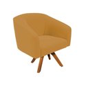 Ver imagem 6 de Poltrona Sala Decorativa Kit 2 Stella Base de Madeira Giratória Mm30 Veludo Mostarda D03 - D’Rossi