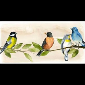 Treetop Gathering I Canaleta 80x40cm Preta