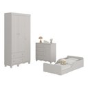 Ver imagem 2 de Quarto Infantil Completo com Minicama Montessoriana Dengo Multimóveis MP4878 Off White
