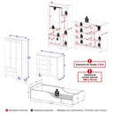 Ver imagem 4 de Quarto Infantil Completo com Minicama Montessoriana Dengo Multimóveis MP4878 Off White