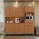 Ver imagem 1 de Armário de Cozinha Bahamas 2.0 Compacta - 11 Portas 2 Gavetas Jequitiba - Lukaliam Móveis