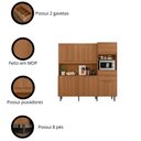 Ver imagem 5 de Armário de Cozinha Bahamas 2.0 Compacta - 11 Portas 2 Gavetas Jequitiba - Lukaliam Móveis
