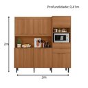 Ver imagem 4 de Armário de Cozinha Bahamas 2.0 Compacta - 11 Portas 2 Gavetas Jequitiba - Lukaliam Móveis