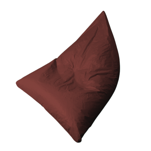Puff Pera Triangular Corino Cheio Conforto Almofadão Gigante Hall de Entrada Eventos - Marrom
