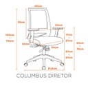 Ver imagem 2 de Cadeira para Escritório Diretor Giratória com Telinha Columbus Fratini