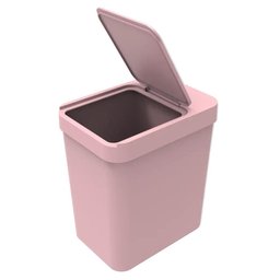 Lixeira Cozinha Banheiro Com Porta Sacos 5L Soprano Rosa - 1