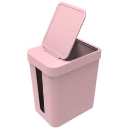 Lixeira Cozinha Banheiro Com Porta Sacos 5L Soprano Rosa - 3