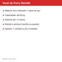 Ver imagem 5 de Kit 2 Varais de Parede Retrátil de Ferro 4m 80kg Dobrável Lavanderia Área de Serviço Apartamento