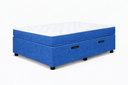 Ver imagem 2 de Kit Cama Box Baú Solteiro 88x188 cm + Colchão D33 Solteiro 20 cm Azul Suede