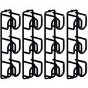 Ver imagem 1 de Kit 4 Mini Adega Cube para 3 Garrafas de Parede para Vinho Espumante Aramada Preta Suporte
