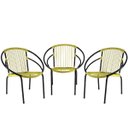 Ver imagem 1 de Conjunto 3 Cadeiras Eclipse de Área, Fibra Sintética, Varanda, Artesanal Amarelo - PANERO 15