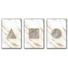 Kit Placas Quadros Decorativos 3 Pçs Mdf 20x30 Forma Mármore - 7