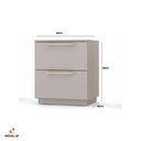 Ver imagem 5 de Mesa de Cabeceira 2 Gavetas 50cm Dubai - Vlr Móveis: Fendi