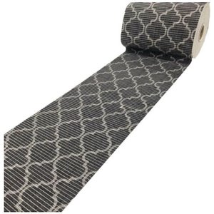 Rolo Antiderrapante Tropical Árabe Preto 65cm x 15M Kapazi