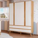 Ver imagem 5 de Kit Berço Multifuncional Guarda Roupa e Cômoda Quarto Bebê