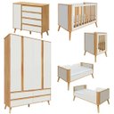 Ver imagem 1 de Kit Berço Multifuncional Guarda Roupa e Cômoda Quarto Bebê