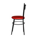 Ver imagem 4 de Kit 4 Cadeiras Epoxi Preta para Cozinha: Vermelho
