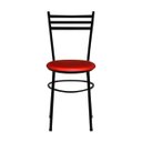 Ver imagem 3 de Kit 4 Cadeiras Epoxi Preta para Cozinha: Vermelho