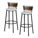 Ver imagem 1 de 2 Banquetas Alta Para Cozinha Ratan Hawai Cappuccino Premium 