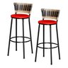 2 Banquetas Alta Para Cozinha Ratan Hawai Cappuccino Premium  - 1