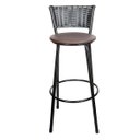 Ver imagem 3 de Banquetas Para Cozinha Preto 2Un Assento Marrom