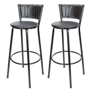 Banquetas Para Cozinha Preto 2Un Assento Preto