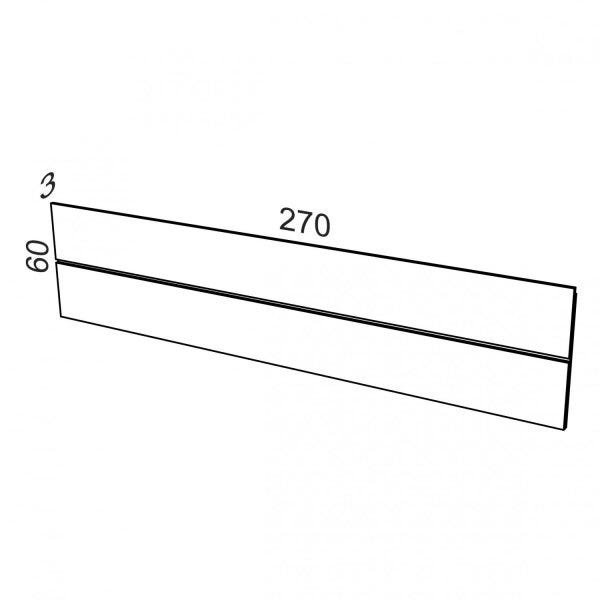 Cabeceira de Barra para Cama de Casal com LED em MDF 270cm Dalla Costa - 3