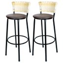 Ver imagem 1 de Banquetas Para Cozinha Palha 2Un Assento Marrom