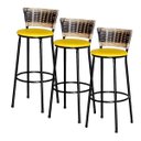 Ver imagem 1 de 3 Banquetas Alta Para Cozinha Ratan Hawai Cappuccino Premium