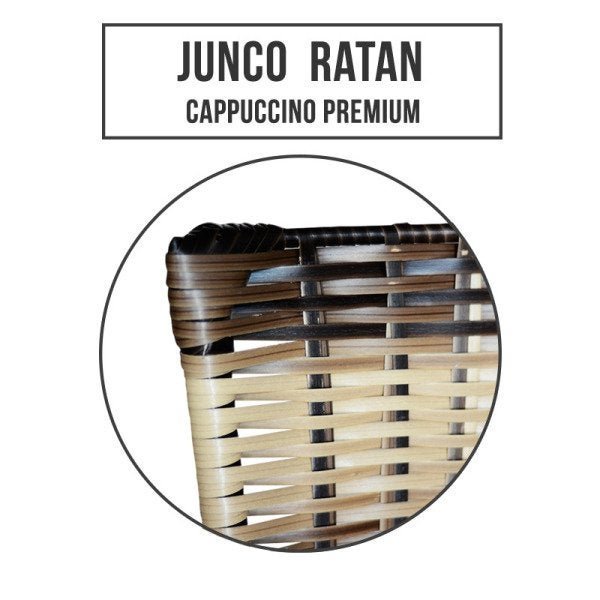 3 Banquetas Alta Para Cozinha Ratan Hawai Cappuccino Premium  - 6