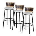 Ver imagem 1 de 3 Banquetas Alta Para Cozinha Ratan Hawai Cappuccino Premium