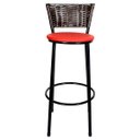 Ver imagem 3 de Banquetas Para Cozinha Hawai Café 3Un Assento Vermelho