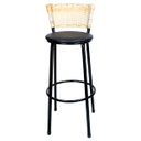 Ver imagem 3 de Banquetas Para Cozinha Hawai Palha 3Un Assento Preto