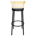 Ver imagem 5 de Banquetas Para Cozinha Hawai Palha 3Un Assento Preto