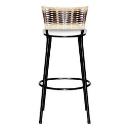 4 Banquetas Alta Para Cozinha Ratan Hawai Cappuccino Premium  - 5