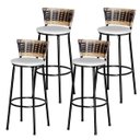 Ver imagem 1 de 4 Banquetas Alta Para Cozinha Ratan Hawai Cappuccino Premium