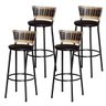 4 Banquetas Alta Para Cozinha Ratan Hawai Cappuccino Premium  - 1