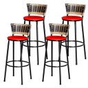 Ver imagem 1 de 4 Banquetas Alta Para Cozinha Ratan Hawai Cappuccino Premium