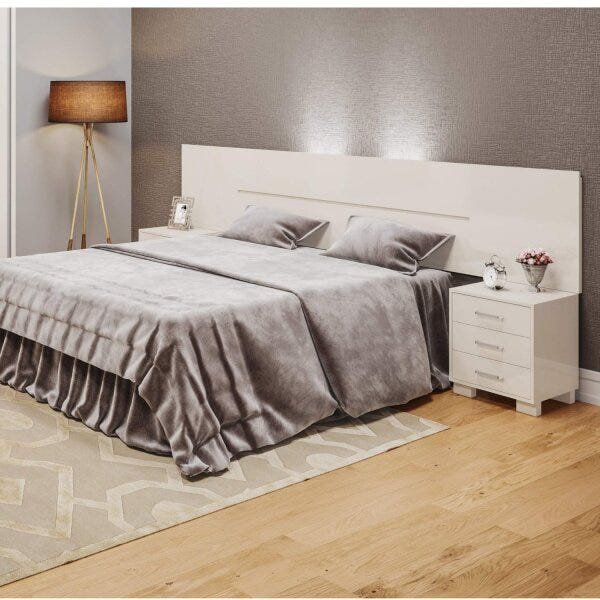 Cabeceira Para Cama Casal Queen King 3,00m 100% MDF Dalla Costa