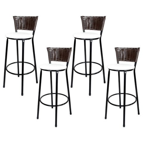 Banquetas Para Cozinha Café 4Un Assento Branco
