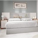 Ver imagem 1 de Cabeceira de Barra Espelhada para Cama de Casal com LED em MDF 300cm Dalla Costa