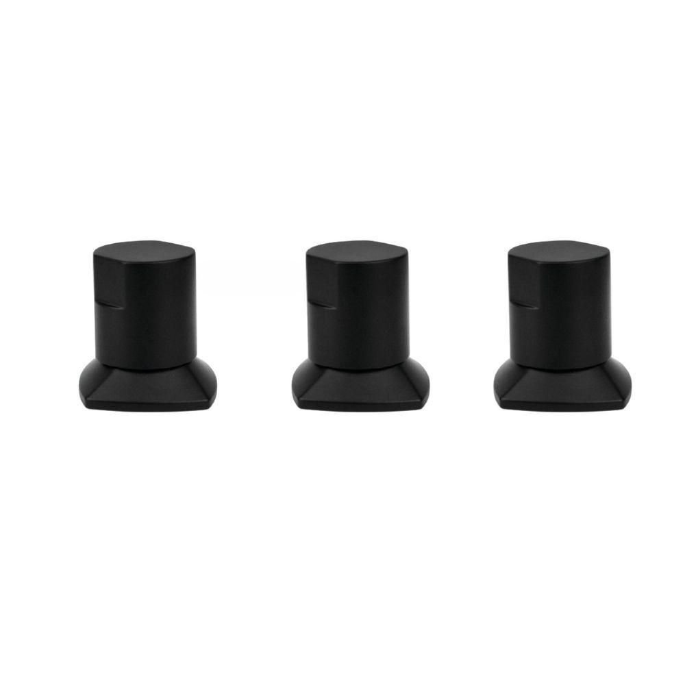 Kit 03 Und Acabamento de Registro Preto Encaixe Padrão Deca Docol 1.2 e 3.4 Docol - 1