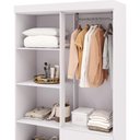 Ver mais imagens de Guarda Roupa Solteiro 103cm com Espelho Mayra Flex Branco V02 - Mpozenato