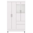 Ver imagem 7 de Guarda Roupa Solteiro 103cm com Espelho Mayra Flex Branco V02 - Mpozenato