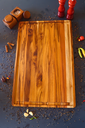 Ver imagem 2 de Tábua de Churrasco Clássica Gigante - Madeira de Teca 70x45x2cm