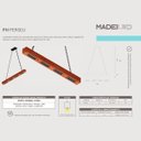 Ver imagem 5 de Luminaria Pendente Perseu 40w em Madeira Maciça com Corrente